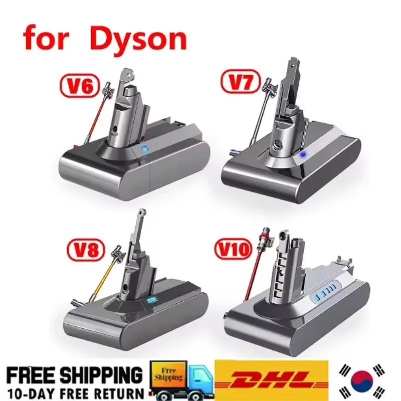 

6000mAh for Dyson V6 V7 V8 V10 Rechargeable Bateria SV10 SV11 SV12 SV09 Vacuum Cleaner Battery DC58 Battery for