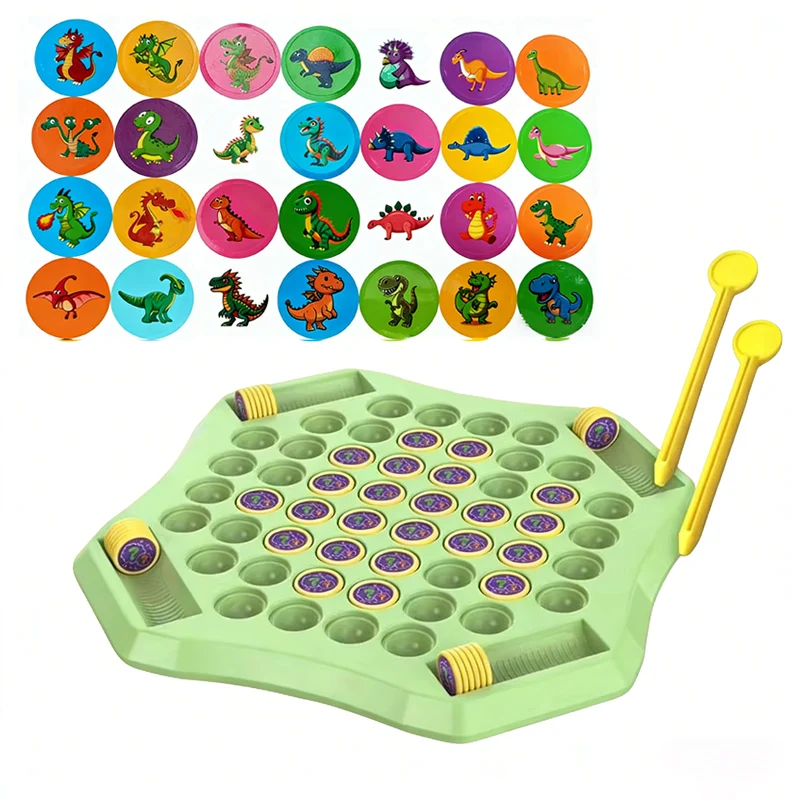 Kinder-Memory-Spiel, Lehrreiches Flip-Board-Spielzeug mit Tieren, Früchten, Dinosauriern, für Logisches Denken, Mehrspieler-Lernspiel, Geschenk für 3-6-Jährige
