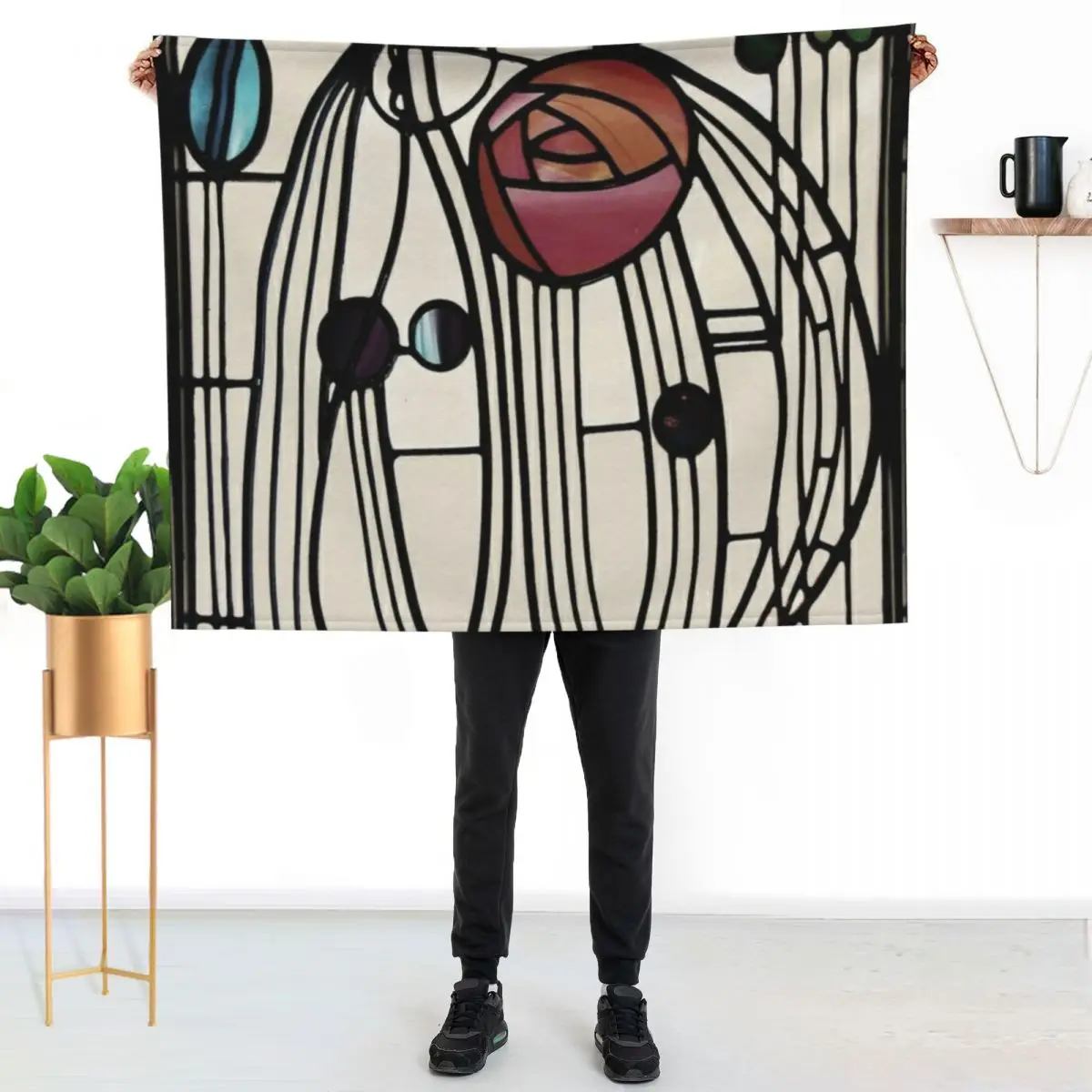 Charles Rennie Mackintosh design Throw Blanket manga Furrys warm for winter Soft Plush Plaid Luxury Thin Blankets