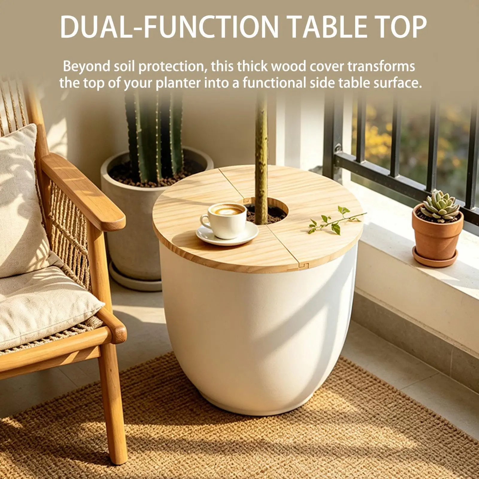 Plant Pot Protectors From Cats Wood Cat Proof Waterproof Interlocking Guard Dig-Free Soil Cover Planter Shield For Home Balcony