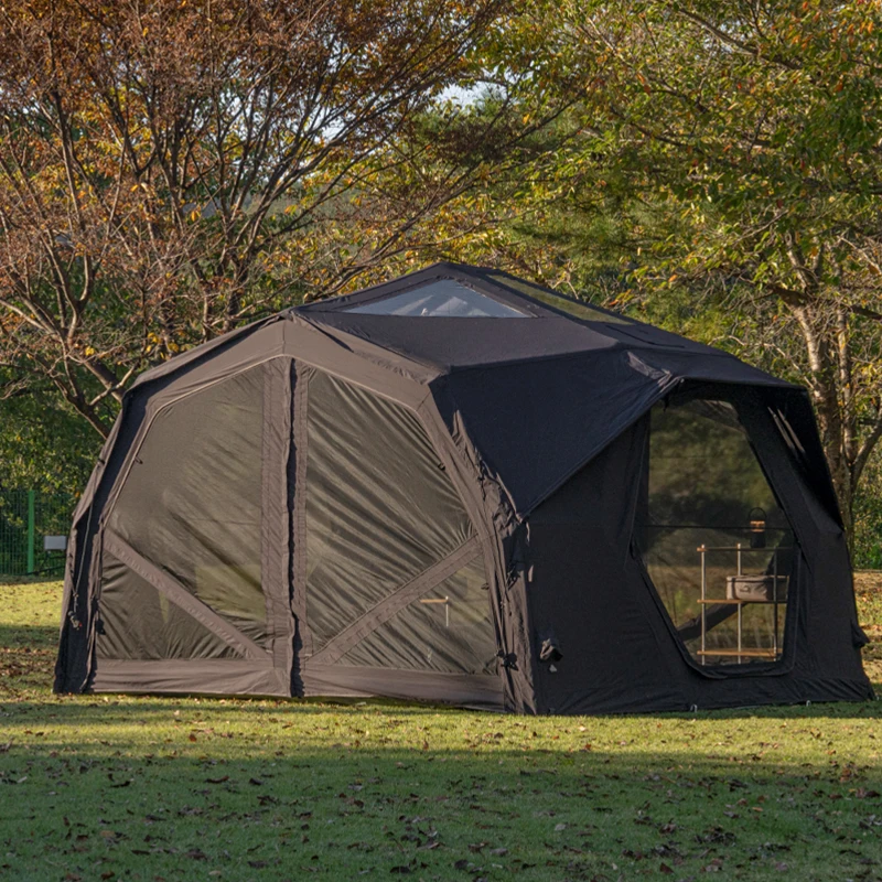 Carpa Inflable Coody Hubshelter Pro Air - Negra, Portátil, para Exteriores, Directo de Fábrica, Familiar, Grande, para 4 Estaciones, Hecha en China