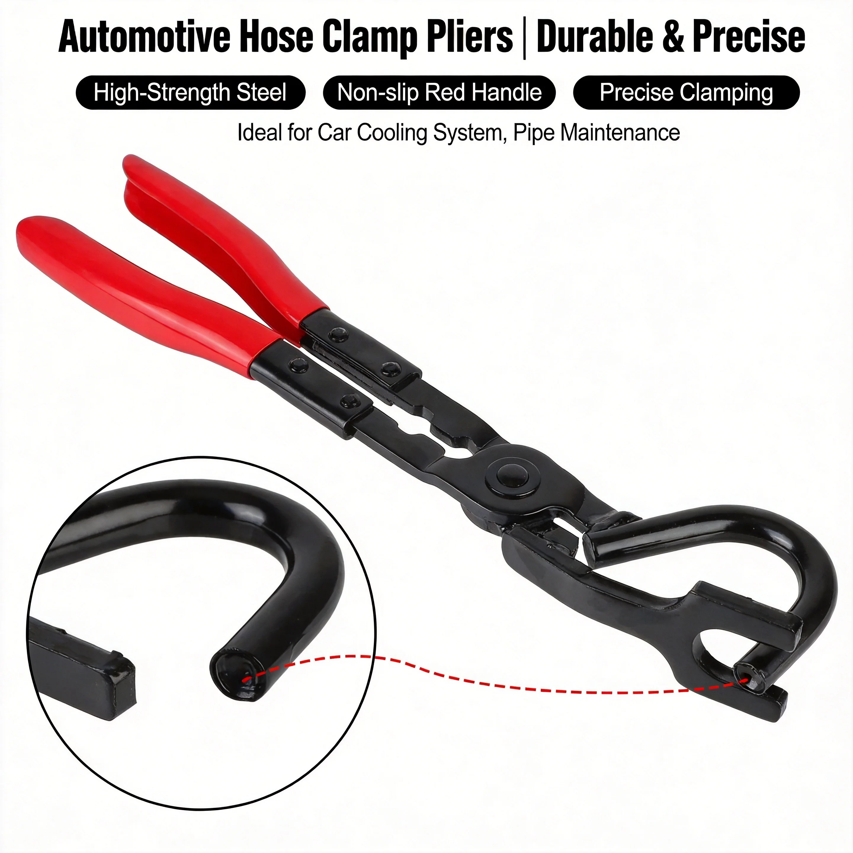 

New Professional Exhaust Hanger Pliers Kit - Rubber Gasket Puller & Heat-Resistant Gripper for Efficient Car, Truck