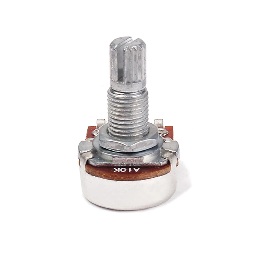 

Guitar Amp Potentiometer A10K Ohm Mini Volume Knob Split Shaft Coarse Knurling Electric Audio Effects Parts Upgrading Tone