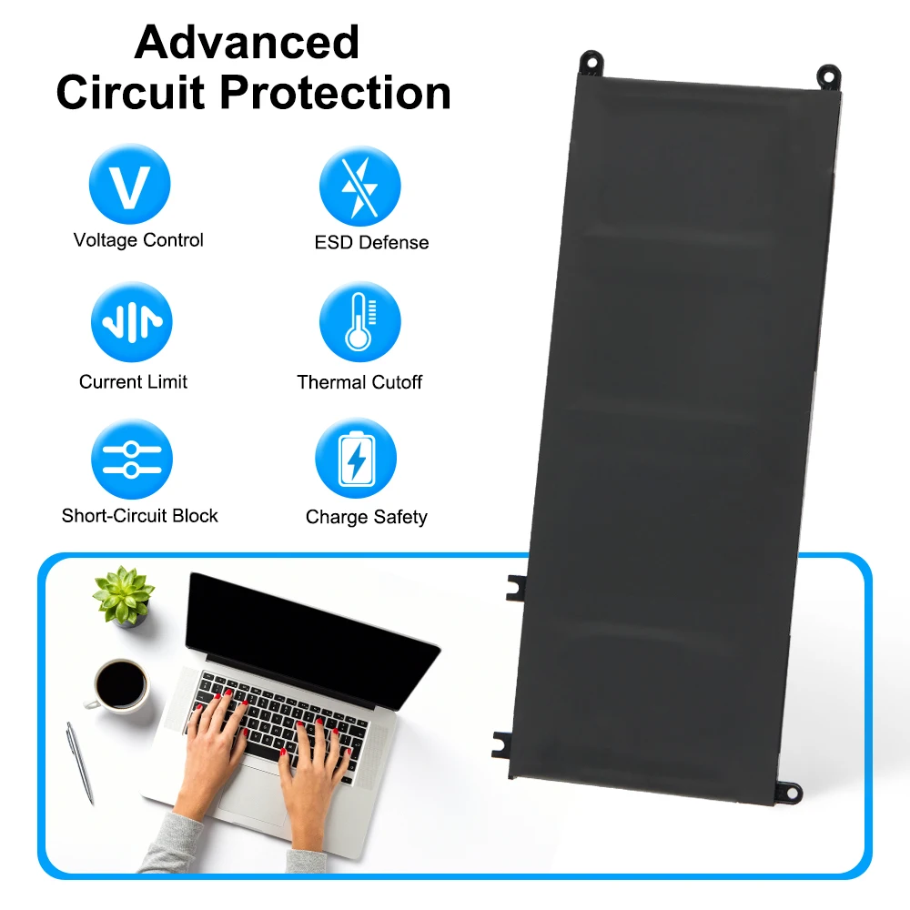 KingSener 56Wh 33YDH Laptop Battery For Dell G3 3579 3779 G5 5587 G7 7588 Inspiron 15 7577 17 7778 7786 Latitude 3380 3490
