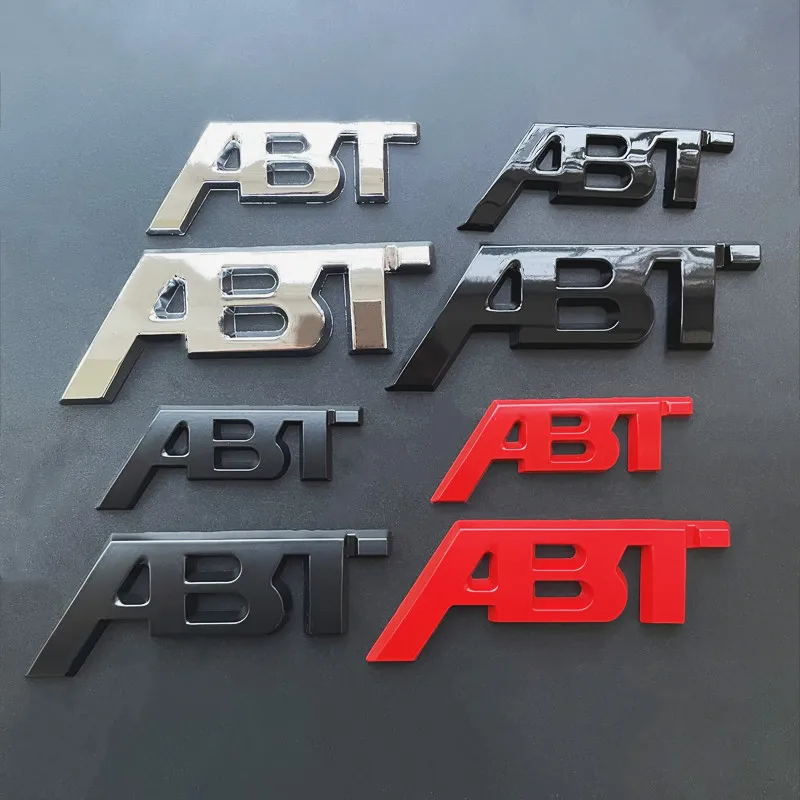 3D Metal ABT Logo Letters Car Emblem Badge For Audi A5 A7 A1 SQ5 TT RS6 RS3 Q7 Q5 Q8 A3 VW Golf 7 ABT Sticker Accessories