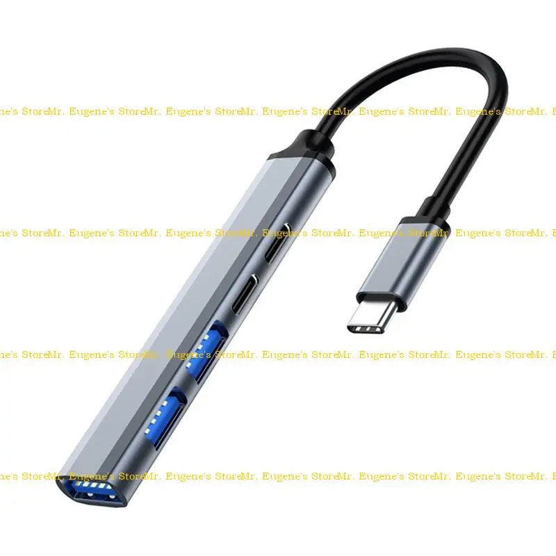 

D08B 5-Port Type C Hub USB 2.0 PD Splitter Computer Notebook Accessories for Macbook Extender Gadget Adapter