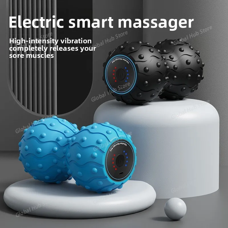 New Electric Fascia Ball, Best-selling Relaxation Peanut Ball, Full-body Massage Foam Roller, Vibrating Muscle Roller