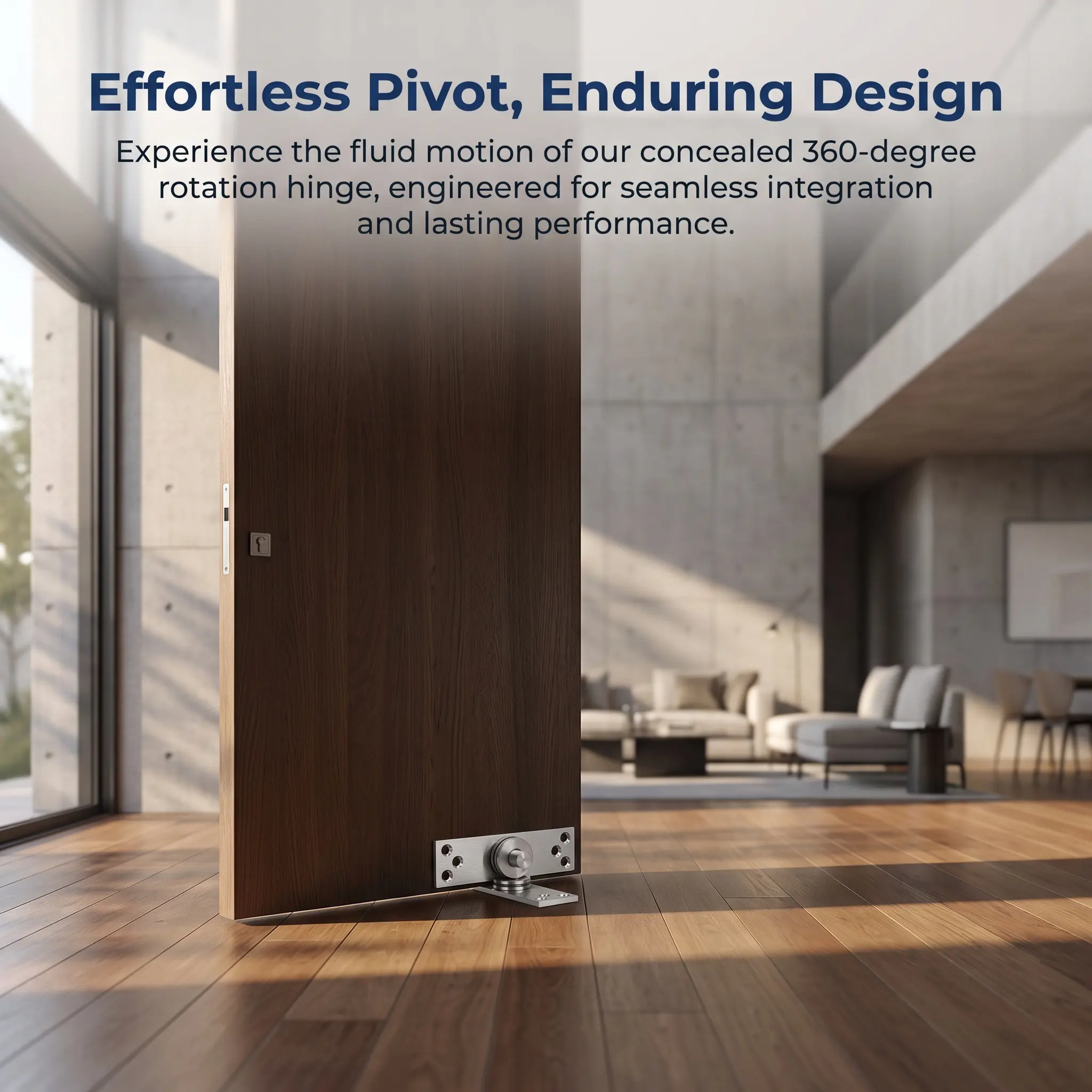 1Set Chicken Beak Hinge Stainless Steel 360 Degree Rotatable Concealed Door Hinge for Bookshelves Wardrobes Cabinets Pivot Door