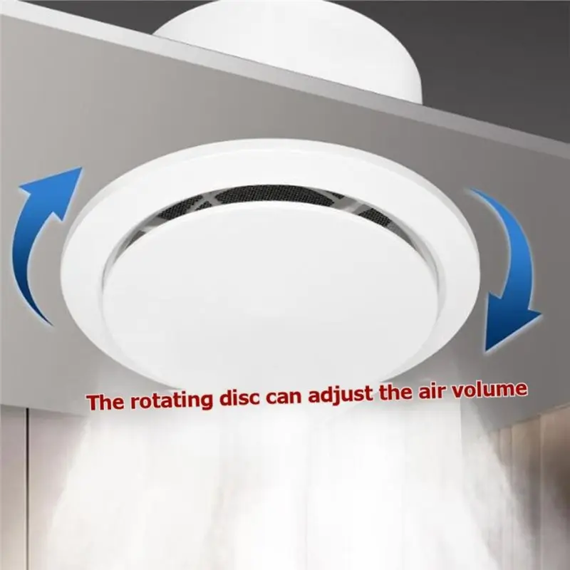 Easy Assembly Round Vent Cover With Clips And Insect Mesh, 200Mm Ceiling For Ventilation Grille,For HVAC Systems