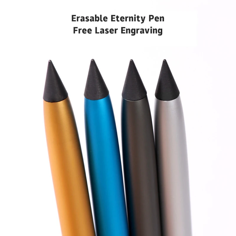 

Erasable Eternal Pen With EraserAluminum Alloy Pen Sketch Painting Students Practice Calligraphy Graduation Season Gift