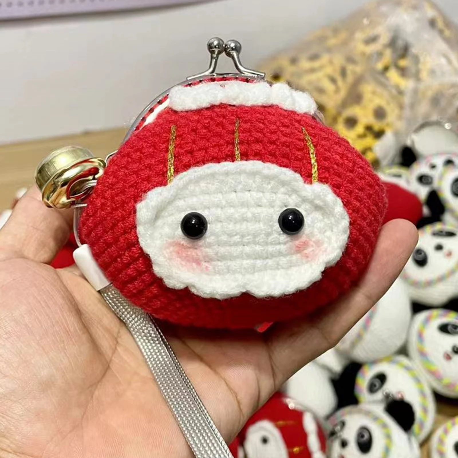 

DIY Crochet Coin Purse Cute Woolen Bag Charm Kids Birthday Gift Souvenirs Cartoon