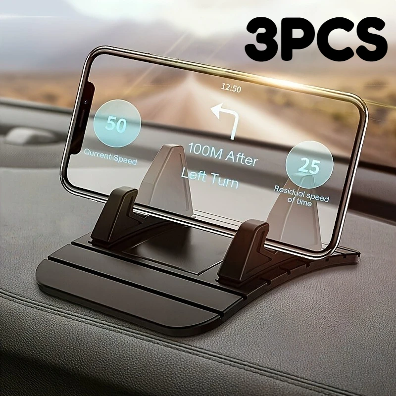 

3 шт. автомобильные держатели-подставки для телефона на приборную панель, креативные силиконовые, универсальные, для горизонтального и вертикального размещения, для навигации
