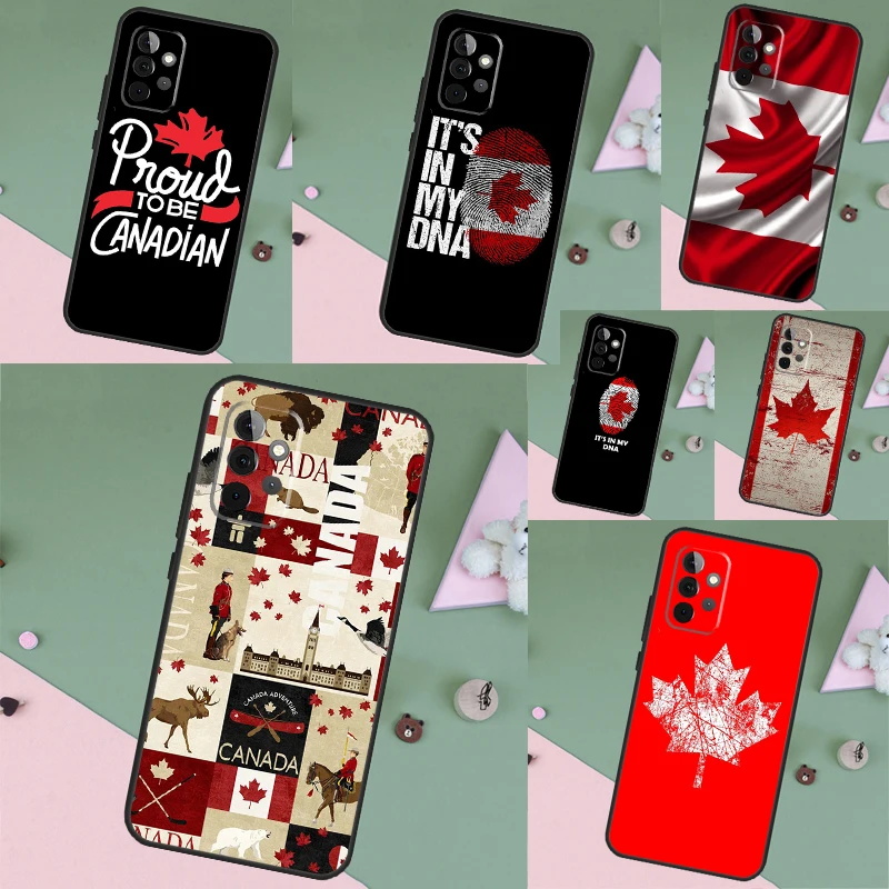 Canada Canadian Flag Case For Samsung Galaxy A13 A33 A53 A06 A17 A56 A36 A26 A16 A15 A35 A55 A34 A54 A52 A12 A32