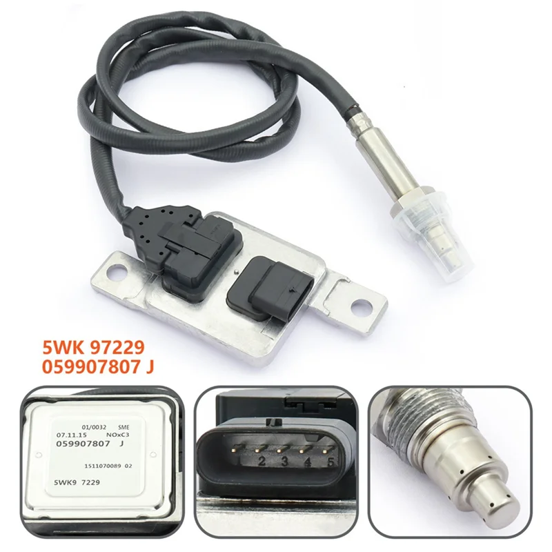 VW/NOxセンサー5WK97229車用窒素酸素センサー、トゥアレグTDI V6 A4 S4 A5 S5 A6 S6 Q5 A7 A8 S8 059907807J対応