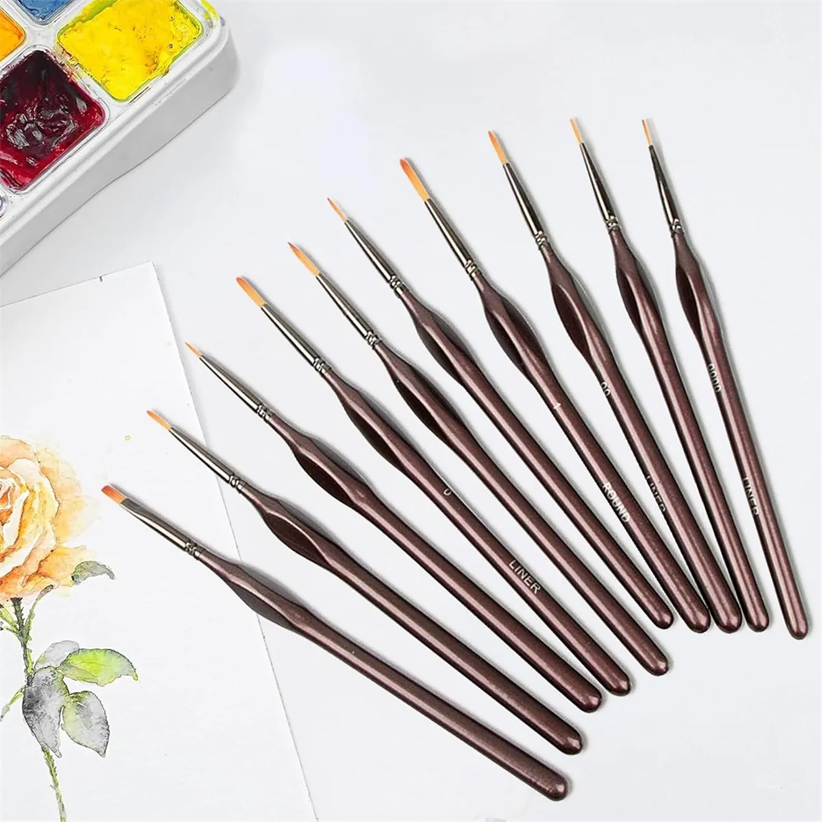 【Hot-Selling!】Detail Paint Brush Set, 15 PCS Small Professional Miniature Paint Brush Paint Brushes, Artist Detail Brush