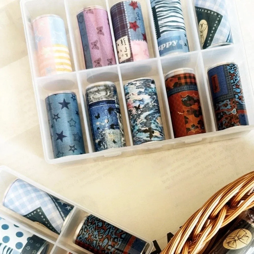 10Rolls Colorful Nail Foils Tr - Nail Art Denim 评论和价格