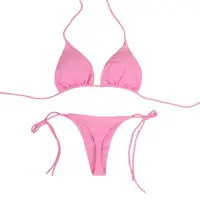 Bikini de color sólido para mujer