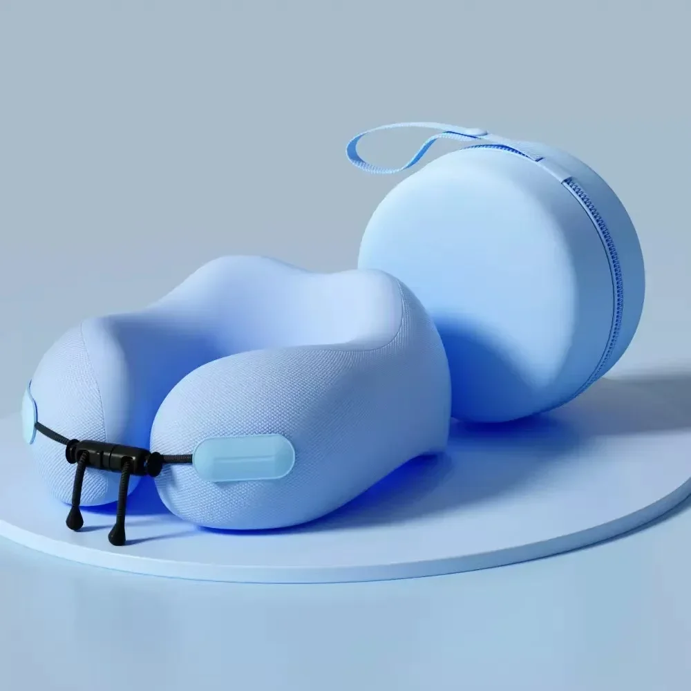 U-Shape Comfort Airplane Travel Pillow With Snap Button Coussin Travel Pillow U Shaped Travel Healthcare Memory Foam Neck Pillow view 6