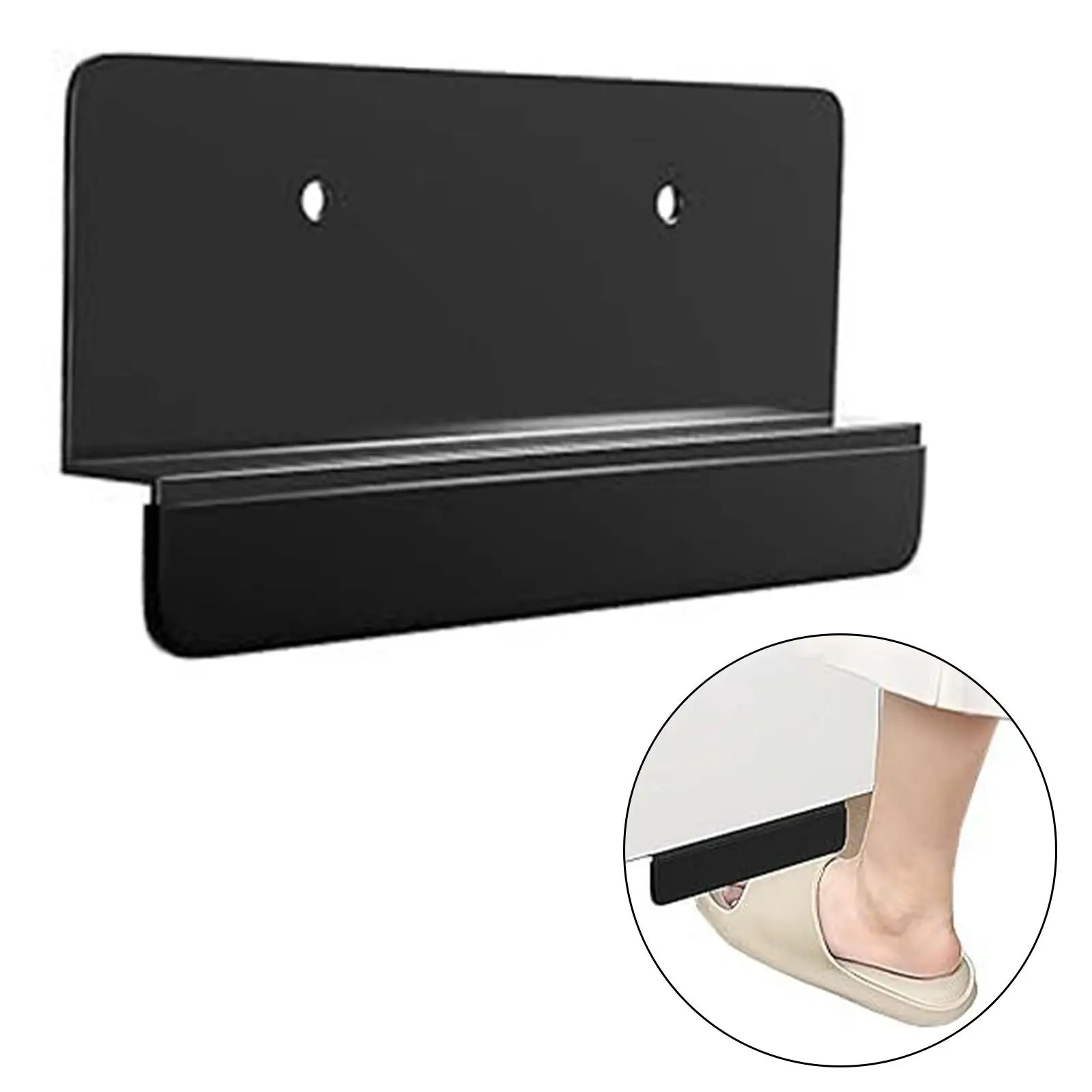 Foot Operated Trash Cabinet Handle for Full Overlay Doors in Mudrooms