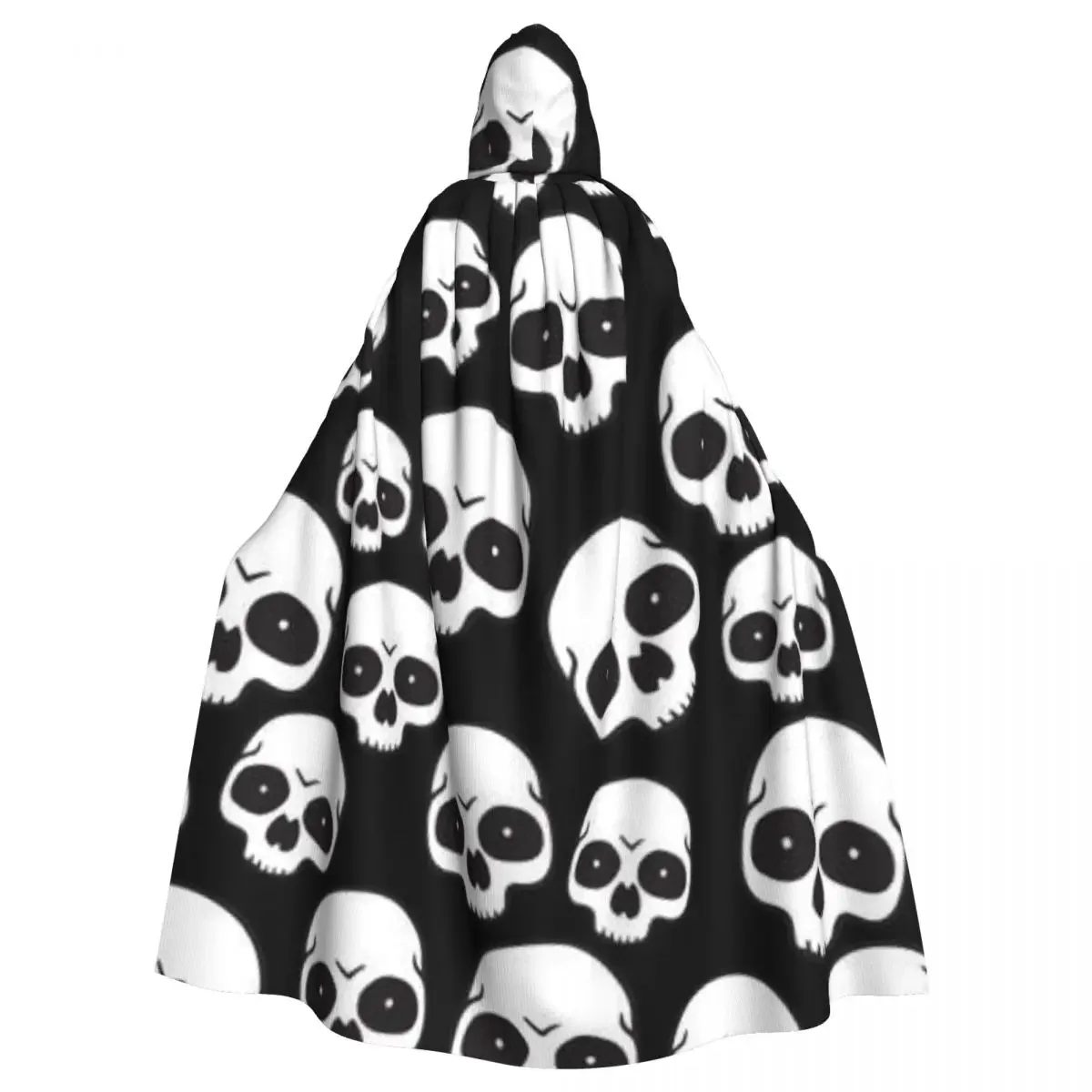 

Unisex Witch Party Reversible Hooded Adult Vampires Cape Cloak Skulls