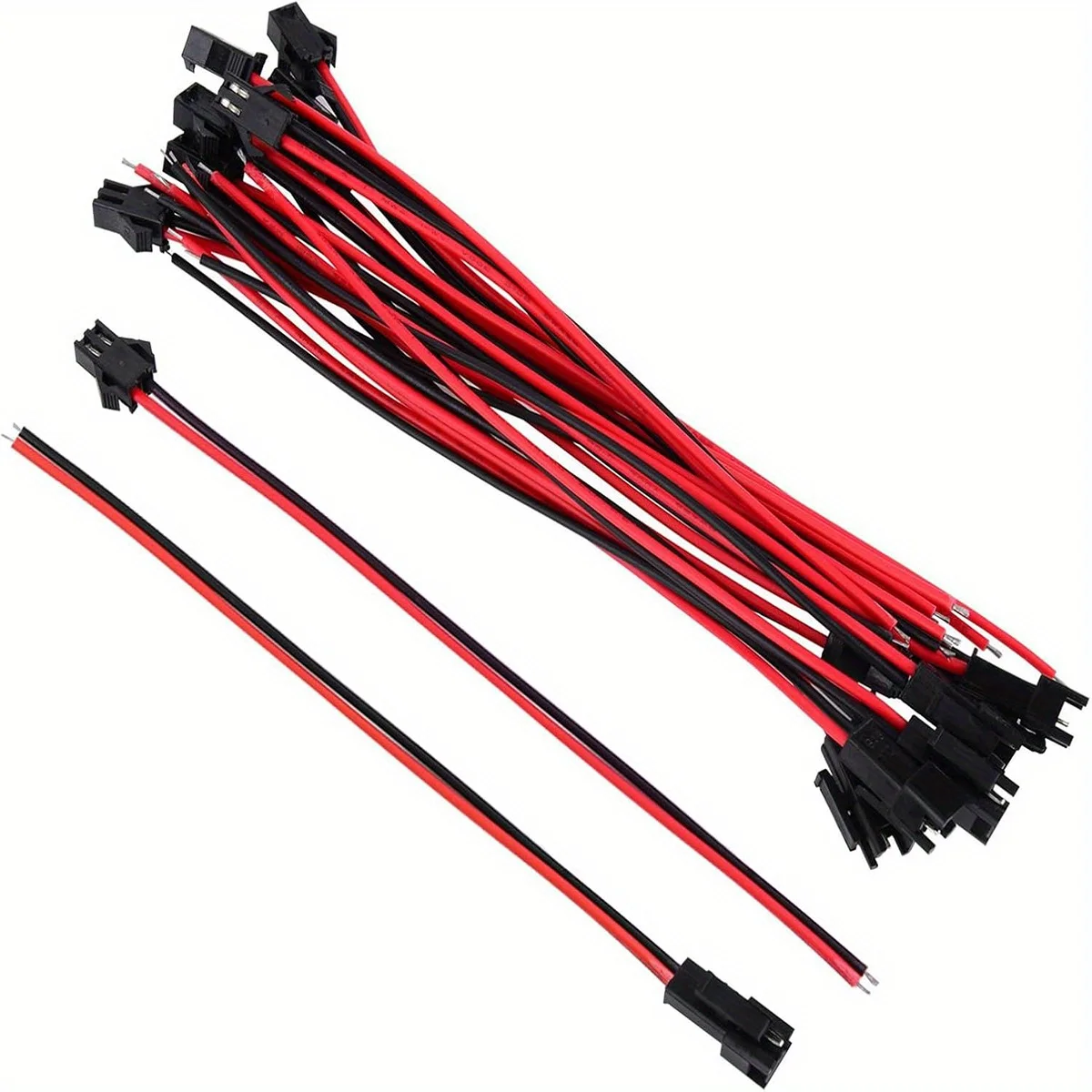 10 Paare Schnellverbinder JST SM 2 Pins, Stecker Männlich-Weiblich, Länge 10 cm, Terminal-Adapter 2-Wege, Einfache Montage für LED-StreifenJST SM Verbinder Kabelverbinder Terminaladapter Schnellverbinder 2 Pins Männlic – Detail 3