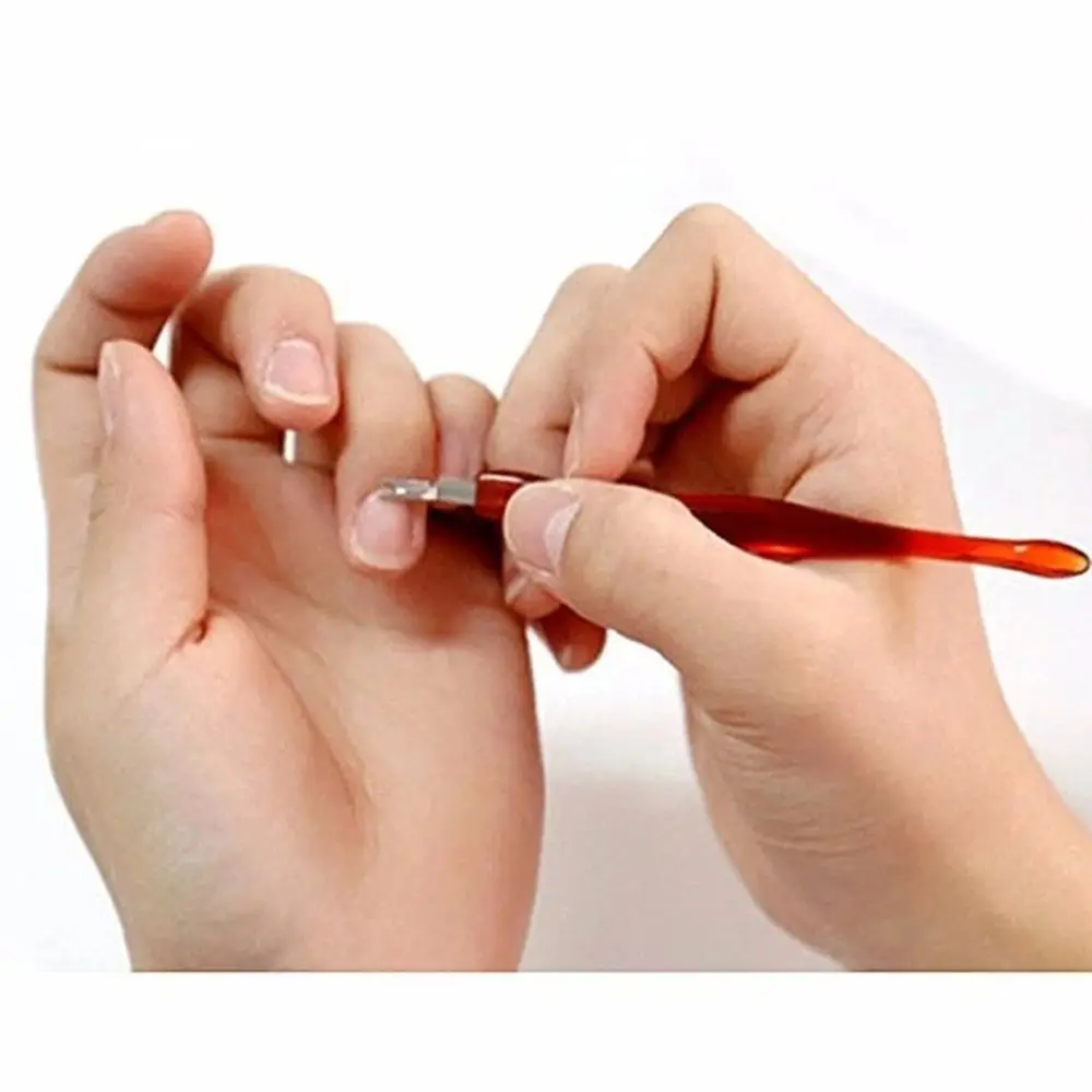 Stainless Steel Pedicure Nail Art Manicure Nail Polish Removal Nail Cuticle Pusher Dead Skin Fork Cuticle Remover