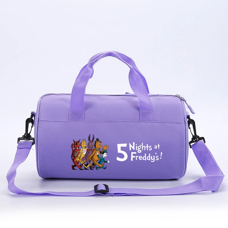FNAF حقائب السفر أنيمي خمس ليالٍ في فريدي مصمم حقيبة يد الرياضة تخزين مدرب الأمتعة للفتيات الفتيان حقيبة القماش الخشن مقاوم للماء #6