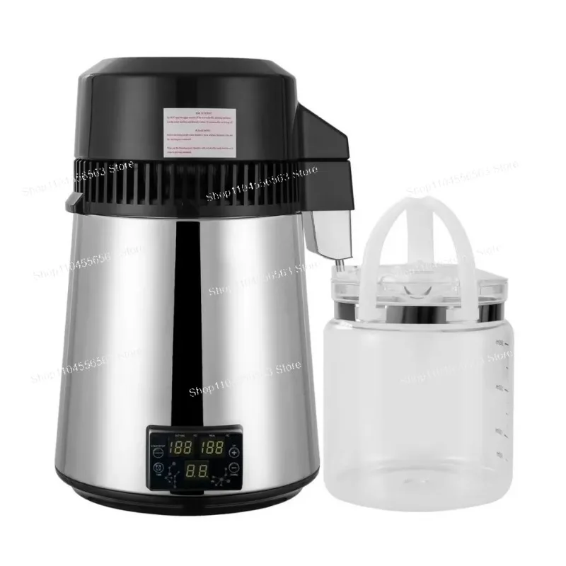 4L Medical Distilled Water Machine with Constant Temperature, 750W 220V Stainless Steel Water Distiller for Clinic Lab