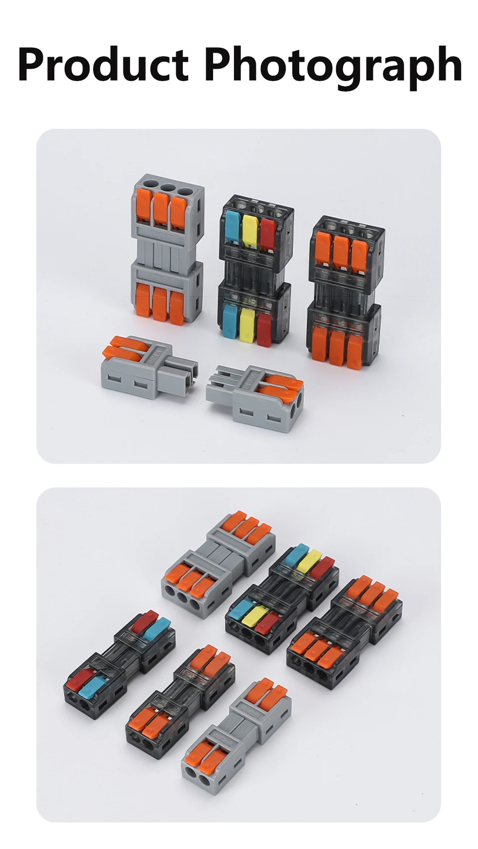Schnellverbindungs-Klemmenblock 2/3-polig, Kabel-Zwischenverbinder, Stecker und Buchse, Press-Typ, Universeller Lampenanschluss – Detail 8