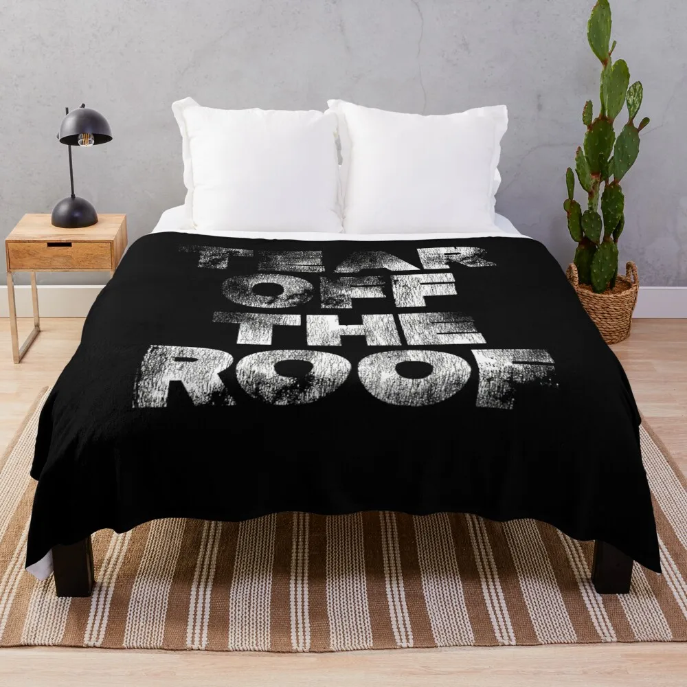 Official Brandon Lake Merch Store Tear Off The Roof Attractive Shirt - Black Brandon Lake Appar Throw Blanket