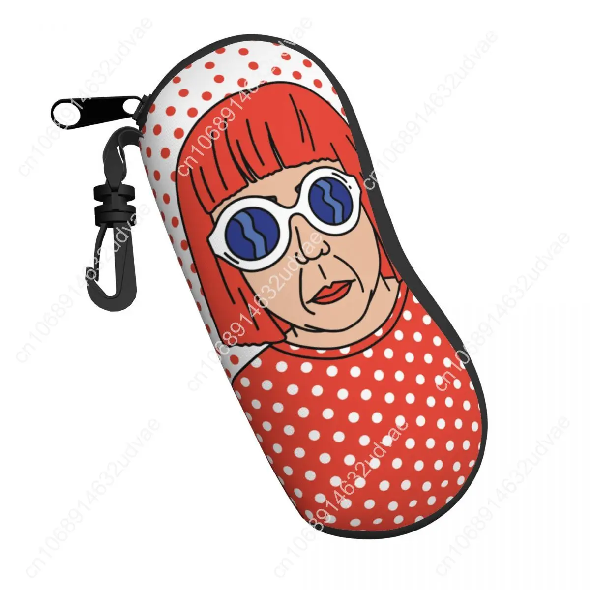 Custom Yayoi Kusama Self Portrait Eyeglass Glasses Case Women Men Soft Sunglasses Protective Pouch