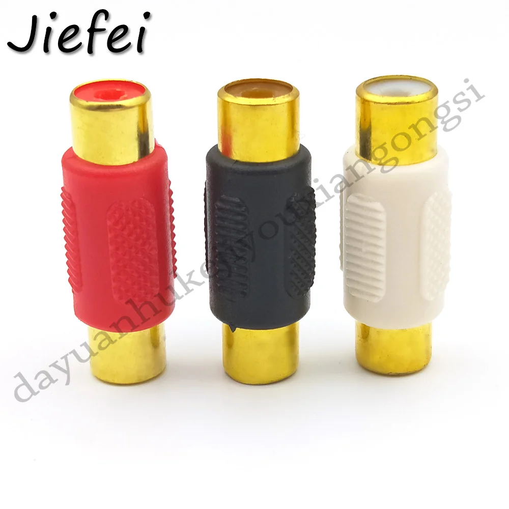 100pcs GOLD RCA Phono Coupler Female to Female Audio Video Connector