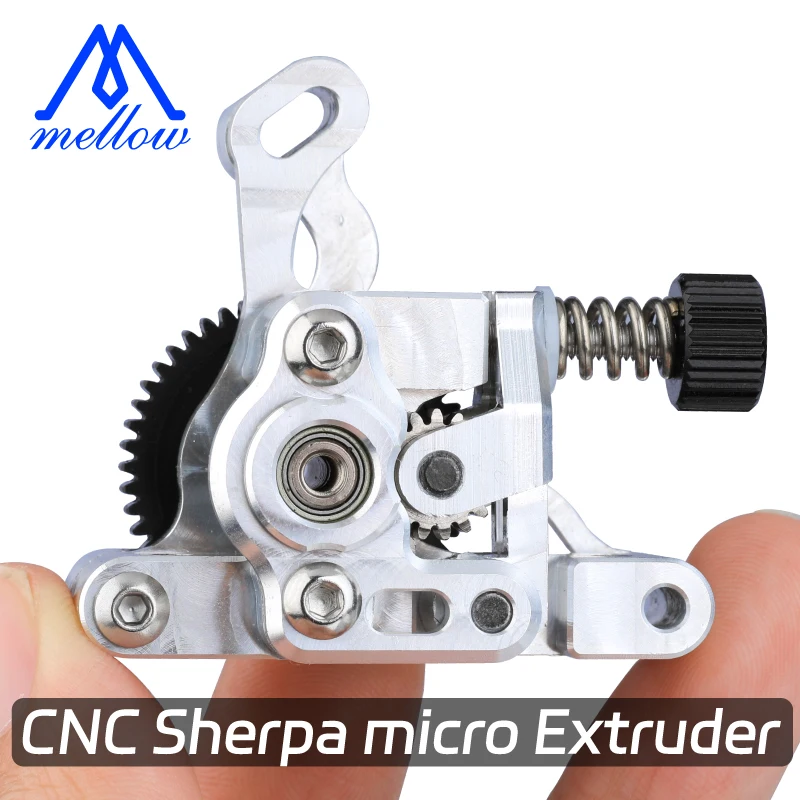 Mellow Sherpa Micro Extruder All Metal CNC With 8T/10T LDO / Moons Motor One Shaft Twirl Gear For Voron Ender3 BLV 3D Printer