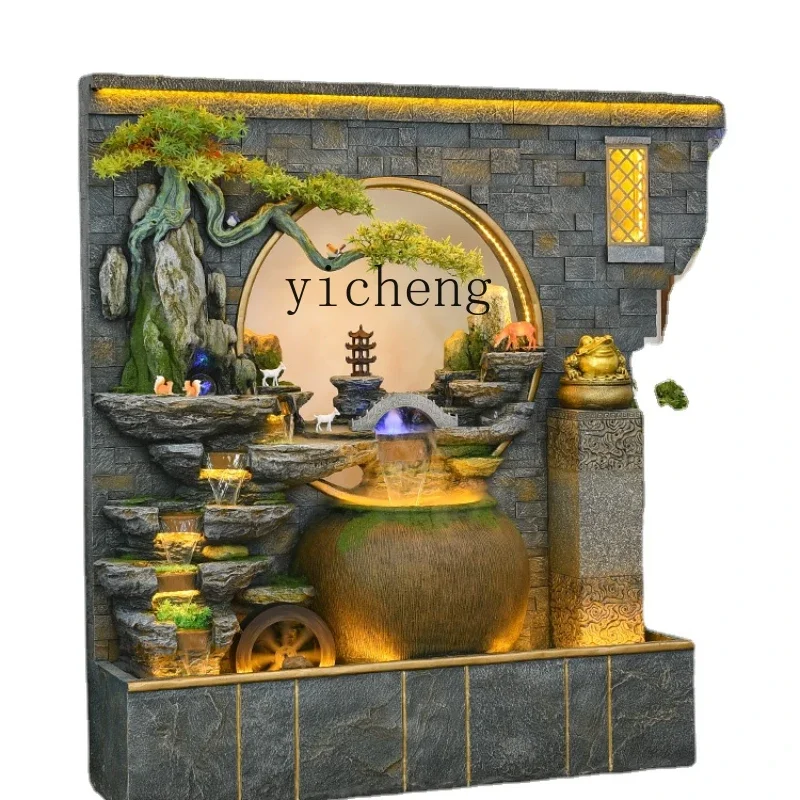 

YY Water Curtain Wall Partition Rockery Water Screen Floor Ornaments Outdoor Fish Pond Courtyard Fountain