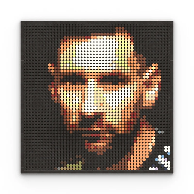 Football Sports Star MOC Messi Blocks Brick Pixel Art Decoration Painting DIY Assembly Toy Kids Christmas Gifts