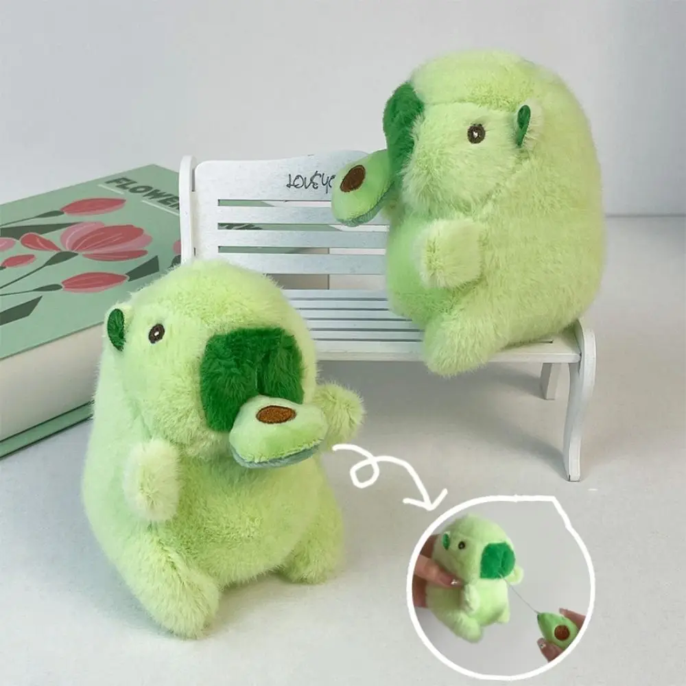 

Pullable Capybara Plush Pendant Radish Strawberry Capybara Plush Keyring Avocado 11cm Green Capybara Plushie Doll Girls Toy