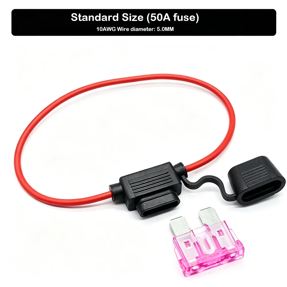 Wasserdichter 10/12/14/16/18AWG Schneidbarer Auto-Inline-Sicherungshalter 5A-50A Standard-/Mini-Sicherungen Sicherheit für Boote, Marinefahrzeuge, LKWs und Fahrzeuge – Detail 19