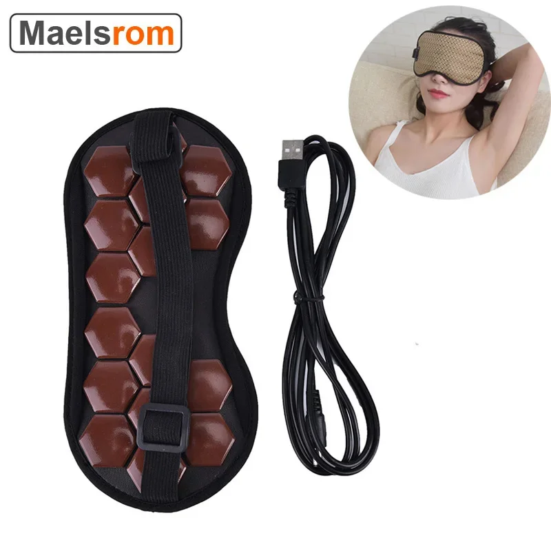 

Electric Jade Eye Stone Mask Tourmaline Heating Eye Massager Hot Compress For Eye Muscle Relaxation Relieve Insomnia