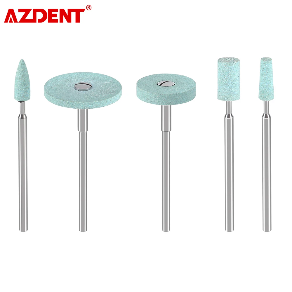 AZDENT Dental Ceramic Diamond Grinder Zirconia Porcelain Polisher HP2.35mm Medium Grit Polishing Dentistry Tools