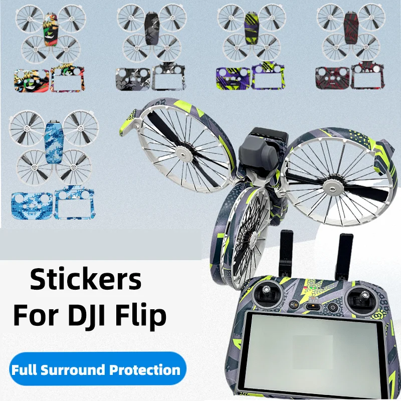 For DJI FLIP Drone RC 2/N3 Remote Controller Decals PVC Protective Film Sticker Anti-scratch Skins Personalized Refit Accessory