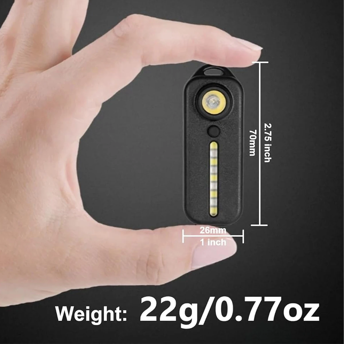 Keychain Mini Led Flashlight Multi-functional Clip Portable Pocket 5-lighting Modes Bicycle Taillight Flash Warning Light Lights