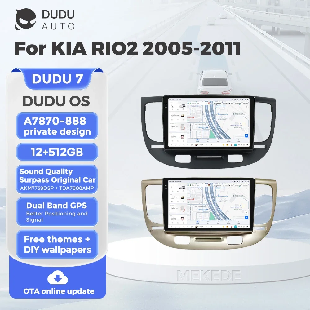 DUDU7 2Din Head Unit Android Auto Systems Car Radio Audio Player For KIA RIO 2 RIO2 2005-2011