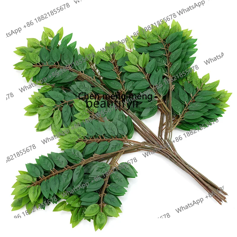

cc182Imitate Leaves Plastic Branches Green Leaves Engineering Landscaping Artificial Plants Indoor Greening Decoration