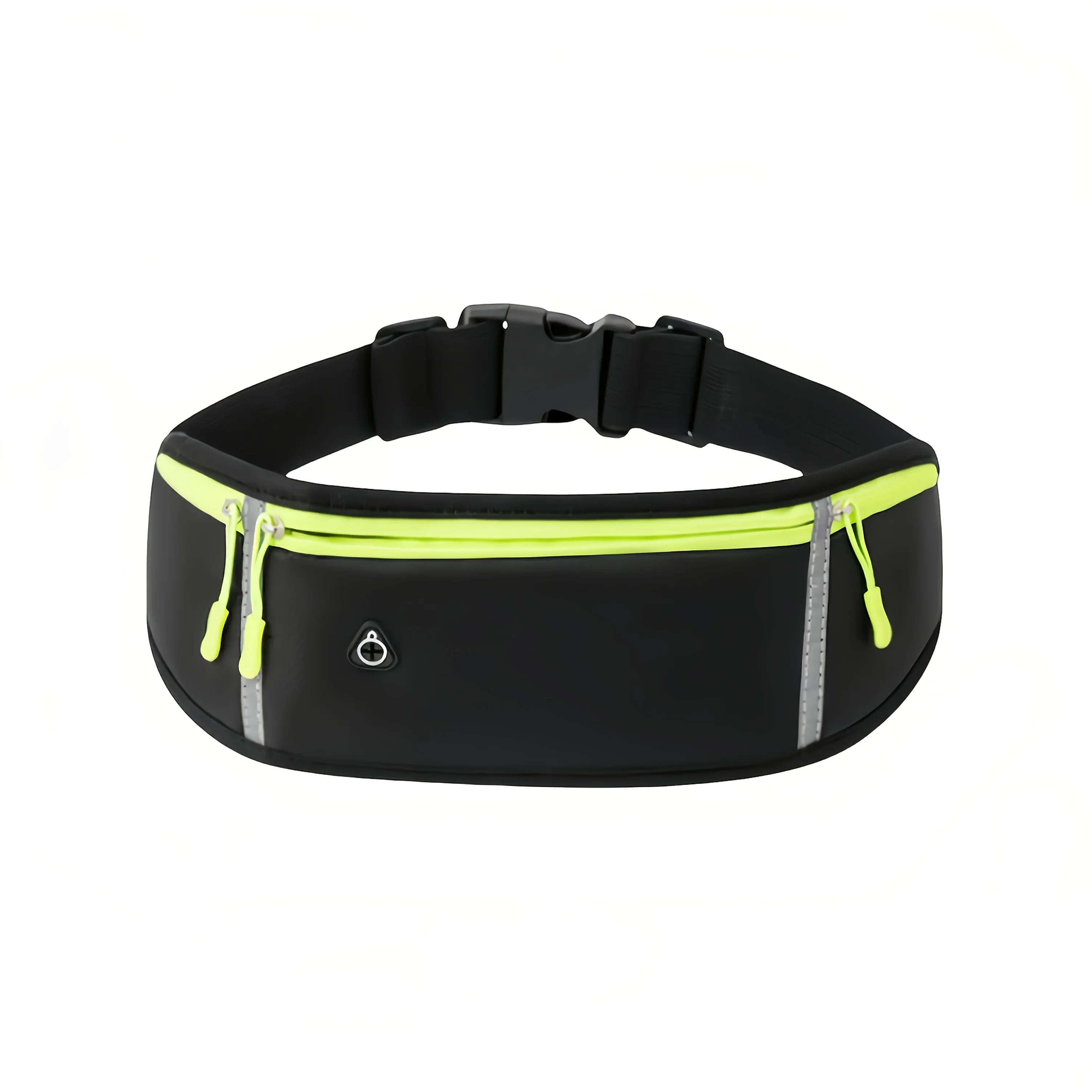 حقيبة خصر للجري في الهواء الطلق للهاتف المحمول خفيفة ورقيقة للياقة البدنية وركوب الدراجات وحقيبة خصر لزجاجة المياه مع ثلاثة جيوب مقاومة للماء