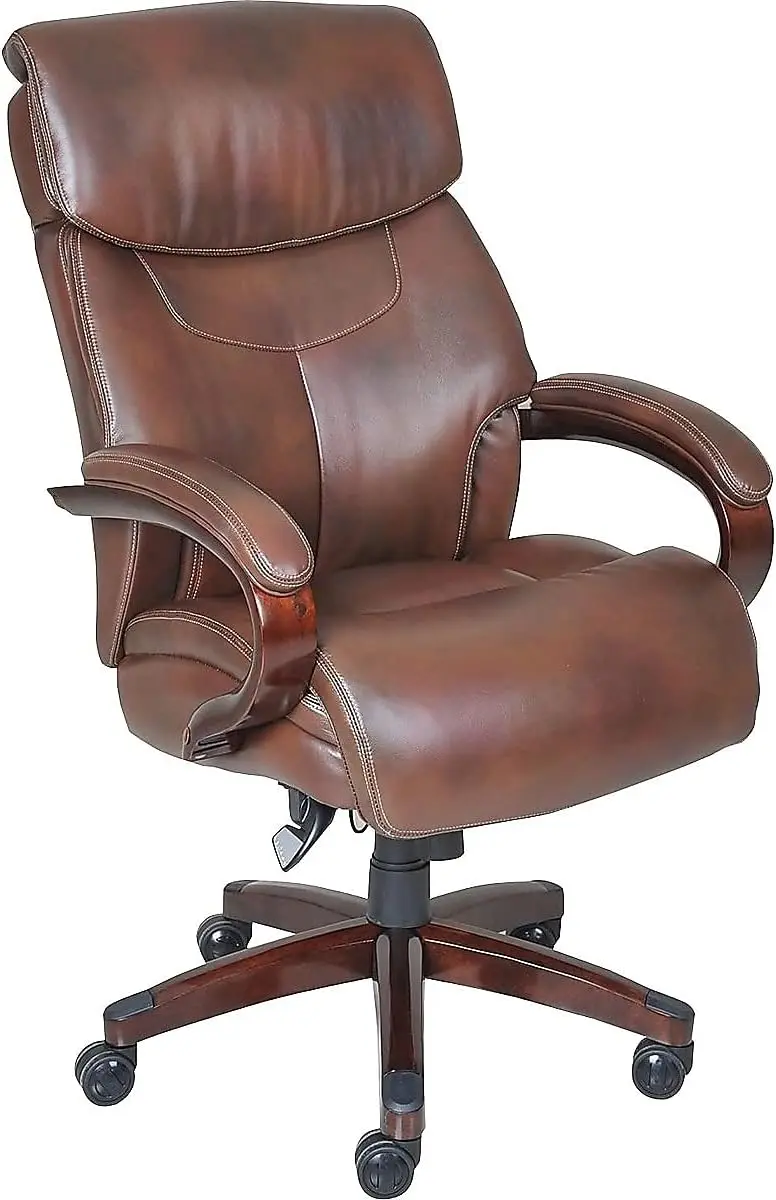 La-z-Boy-silla ejecutiva de cuero 1104593, asiento de cuero reforzado, para chico