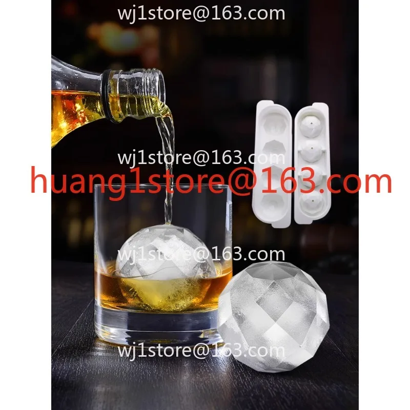 Factory direct sale Transparent Creative Whiskey Home Polygon Ice Hockey Mould Mixing Ice Box Mould Silicone