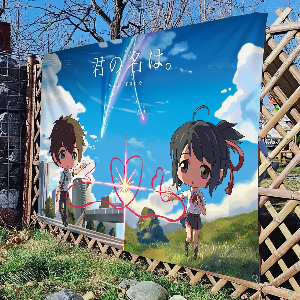 Anime Your Name High End Quality Banner Printing Artistic Atmosphere Style Camping Flag