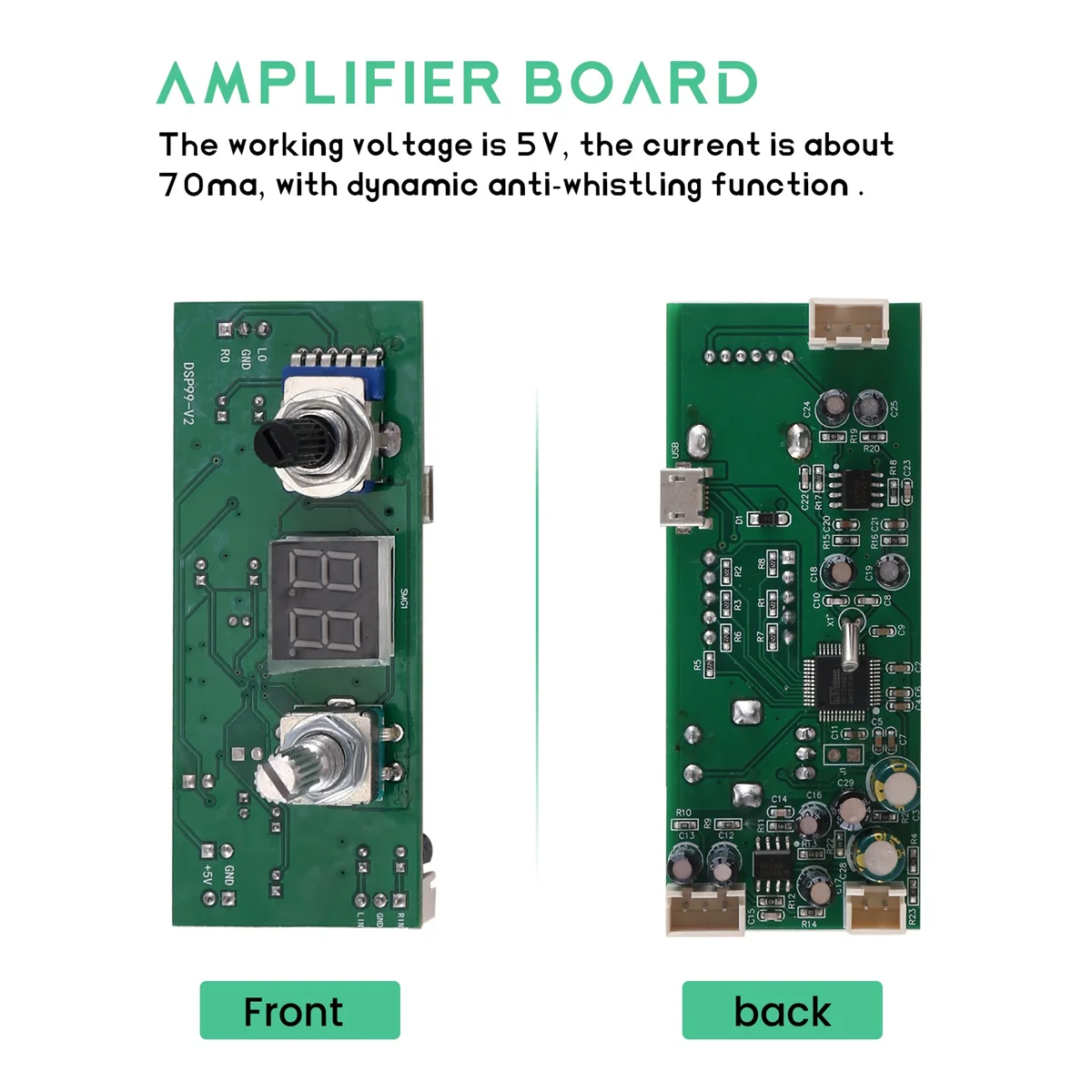 DSP Digital Reverberation Karaoke Reverb Board KTV Mixer Effector Anti-Whistling Module Multi-Sound Effects HOT