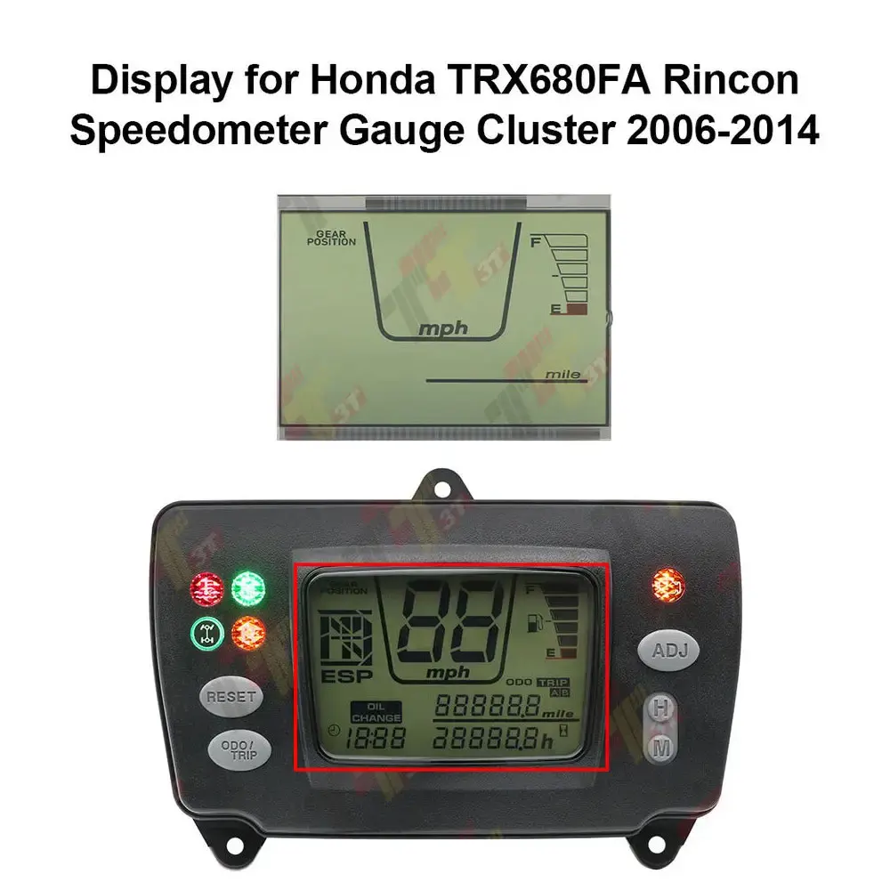 Motorcycle LCD Display for Honda TRX680FA Rincon Speedometer Gauge Cluster