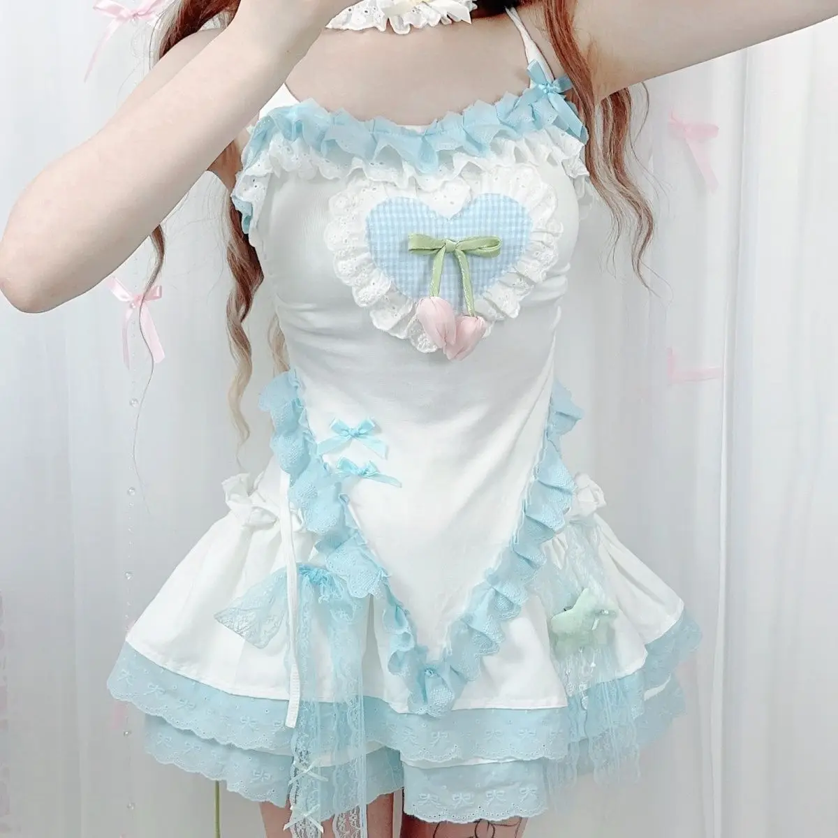 

Designer Handmade Suspender Shorts Suit Women